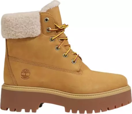 Beige Recycled Leather Lace-Up Boots