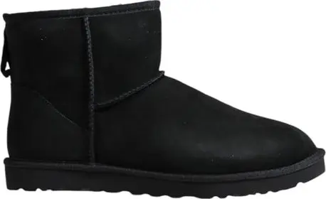 Black Suede Leather Ankle Boots