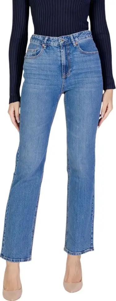 Light Blue Cotton Mom Jeans