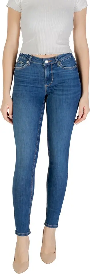 Blue Cotton Skinny Jeans