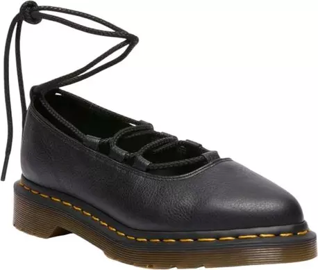 Black Leather Platform Pumps