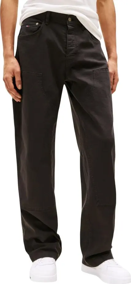 Black Organic Cotton Casual Pants