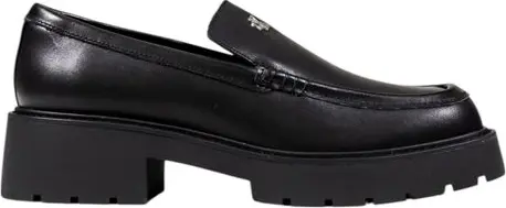 Black Leather High Heel Pumps