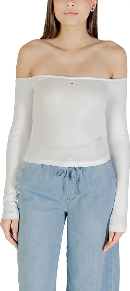 Cream Recycled Cotton Long Sleeve T-Shirt