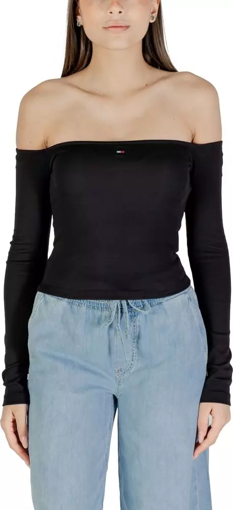 Black Recycled Cotton Long Sleeve T-Shirt