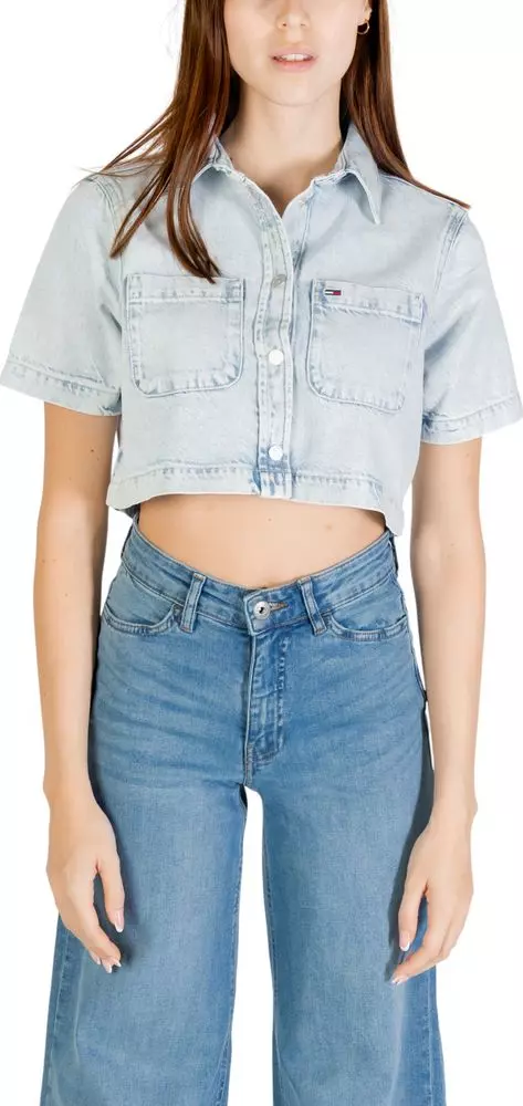 Light Blue Recycled Cotton Shortsleeve Shirt