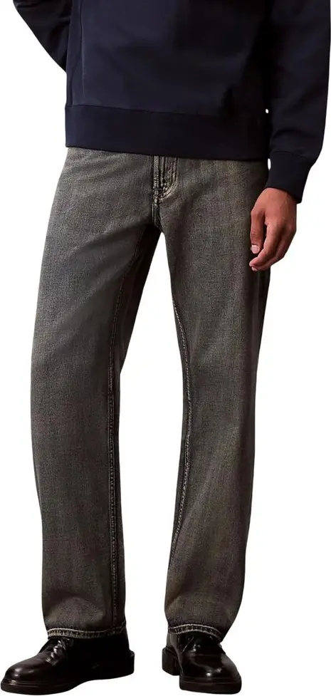 Beige Cotton Relaxed Fit Jeans