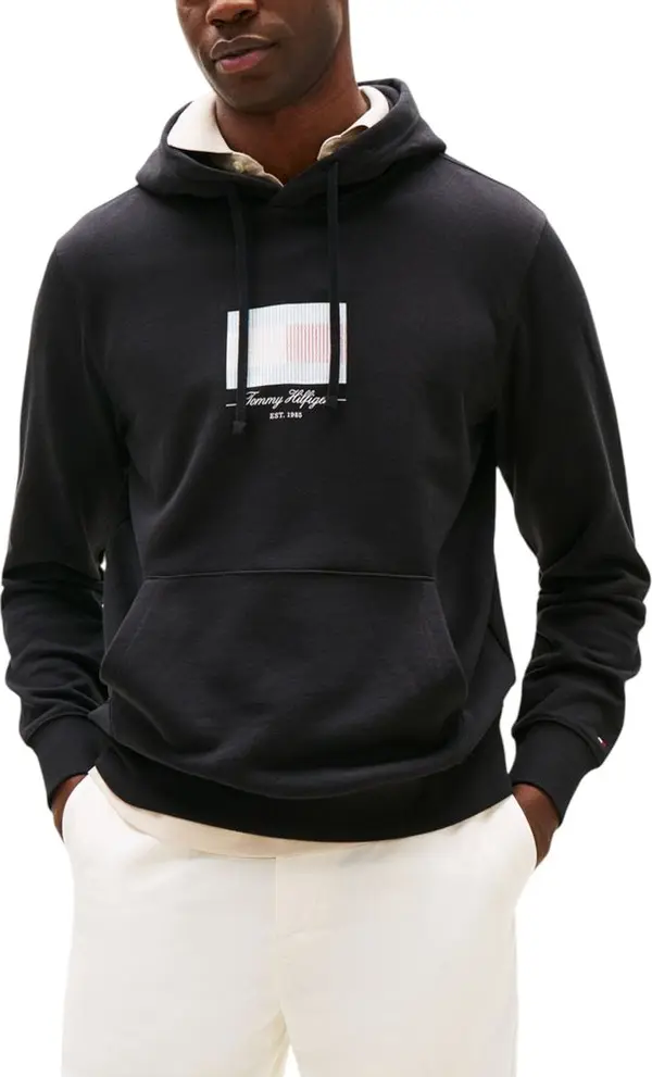 Black Recycled Cotton Hoodie