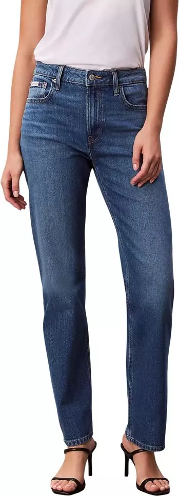 Blue Cotton Mom Jeans
