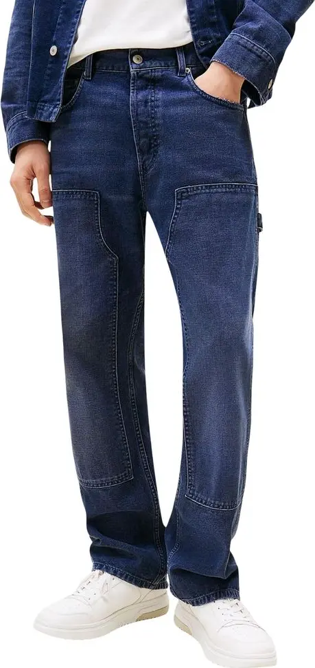 Blue Recycled Cotton Relaxed Fit Jeans