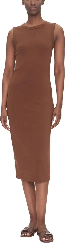 Brown Cotton Long Dress