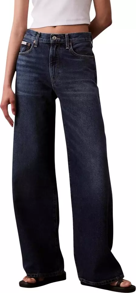 Blue Recycled Cotton Bootcut Jeans
