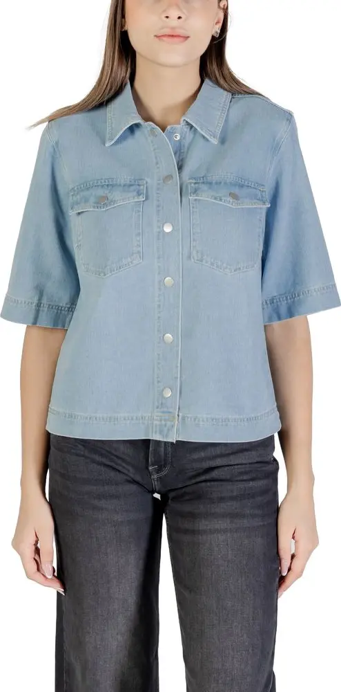 Light Blue Cotton Shortsleeve Shirt