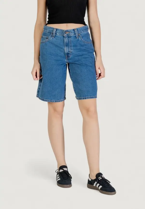 Blue Cotton Shorts