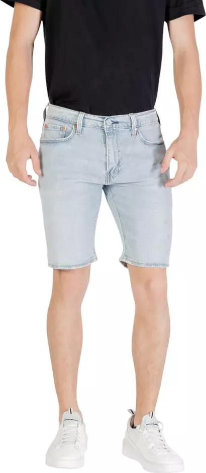 Light Blue Cotton Bermuda Shorts