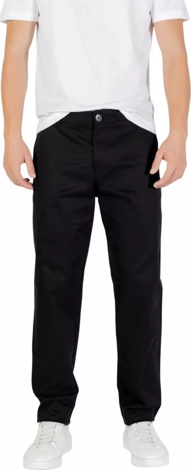 Black Cotton Skinny Pants