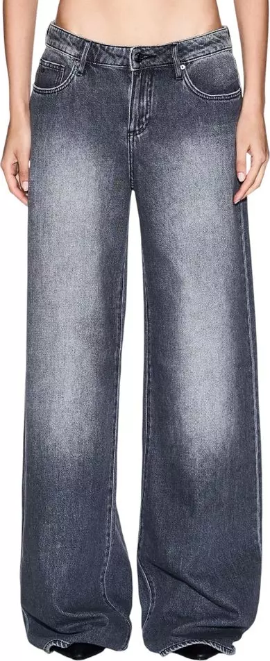 Gray Cotton Relaxed Fit Jeans