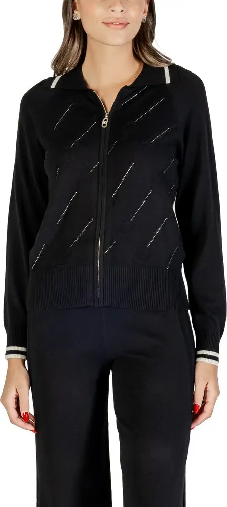 Black And White Viscose Cardigan