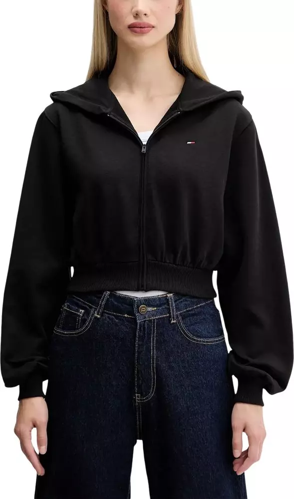 Black Recycled Cotton Hoodie