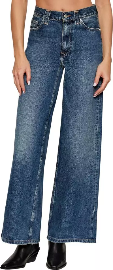 Blue Recycled Cotton Relaxed Fit Jeans