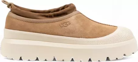 Beige Suede Leather Clogs