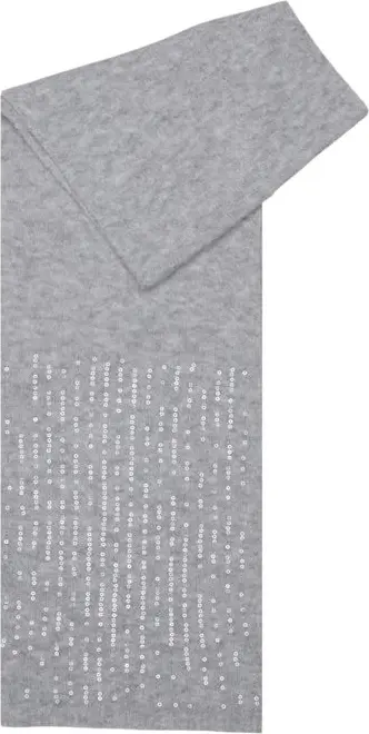 Gray Recycled Polyester Scarf