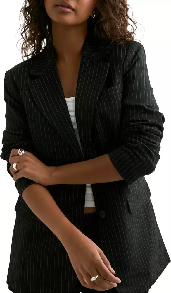 Black Recycled Polyester Blazer