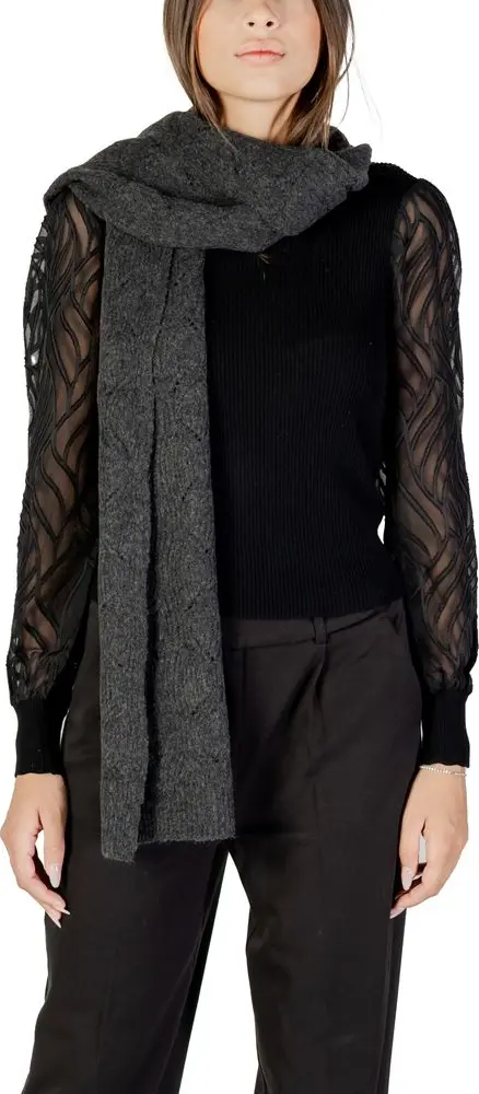 Gray Recycled Polyester Scarf