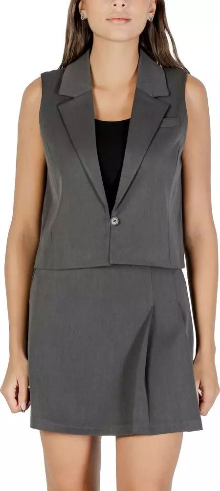 Gray Recycled Polyester Waistcoat