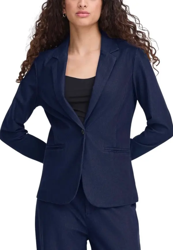 Blue Cotton Blazer