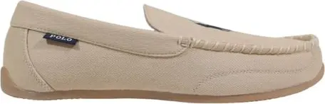 Beige Textile Slippers