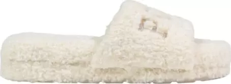 Cream Textile Slippers
