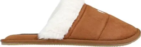 Brown Textile Slippers