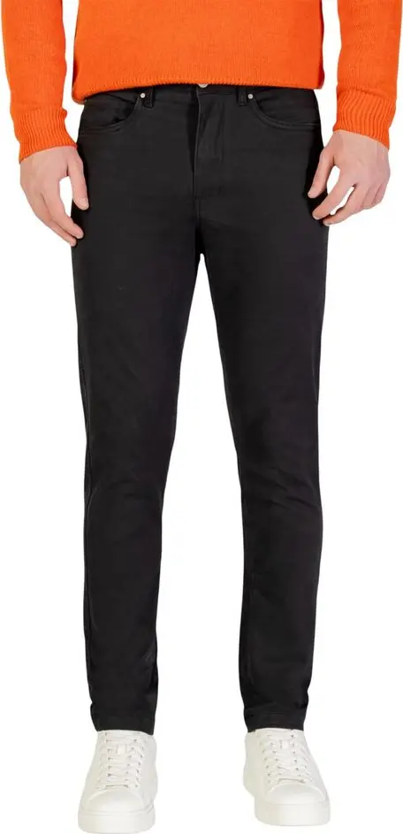 Gray Cotton Skinny Pants