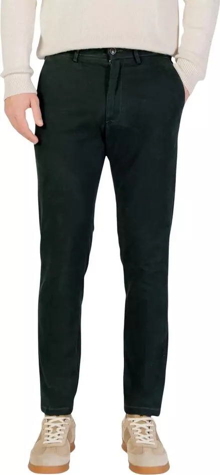 Green Cotton Skinny Pants