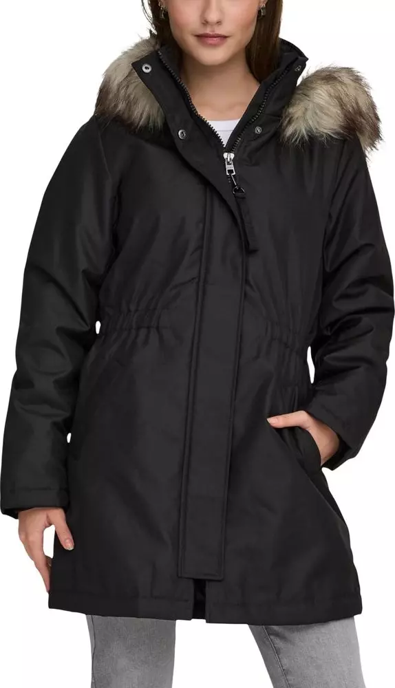 Black Recycled Polyester Parka