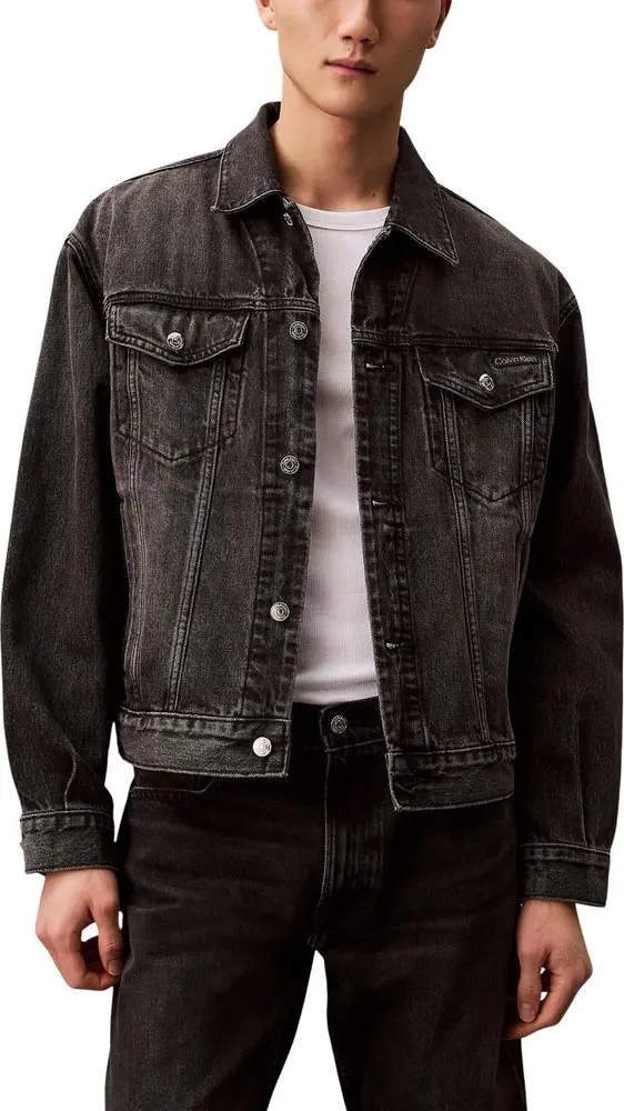 Black Cotton Denim Jacket