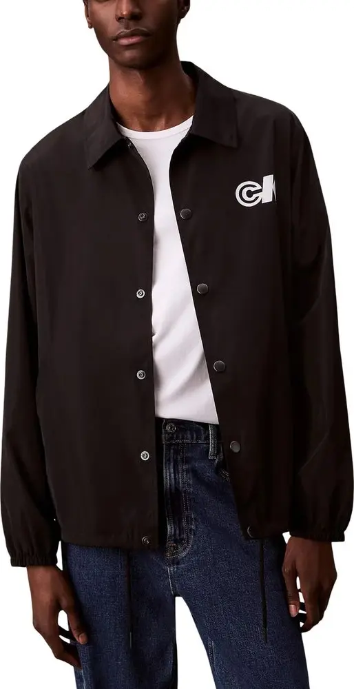 Black Polyester Shell Jacket