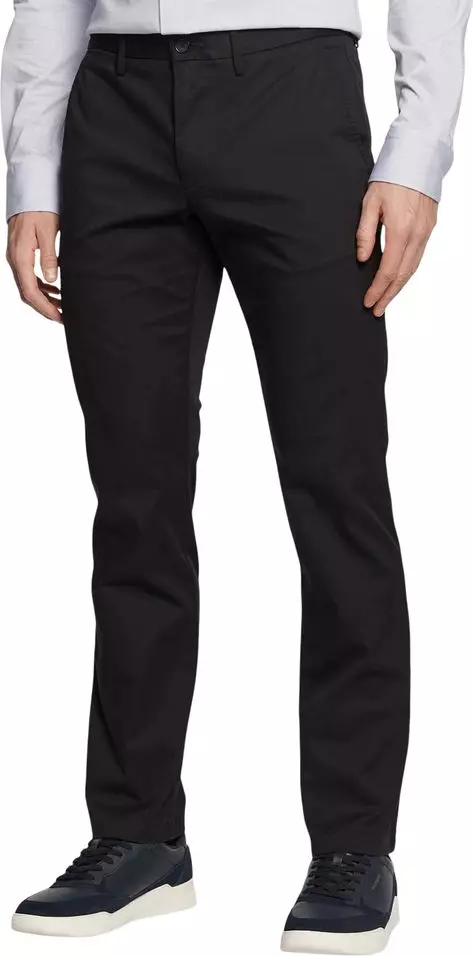 Black Recycled Cotton Casual Pants