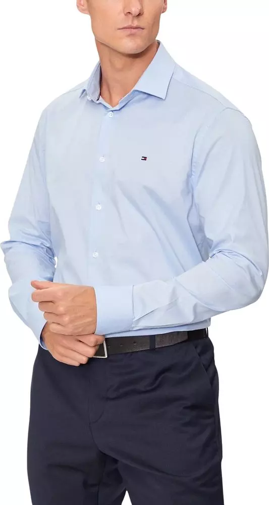 Blue Organic Cotton Dress Shirt