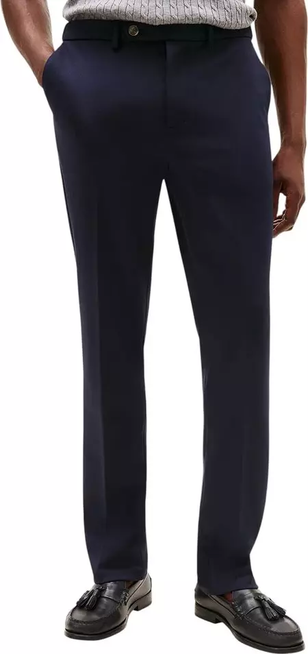 Blue Recycled Polyester Dress Pants