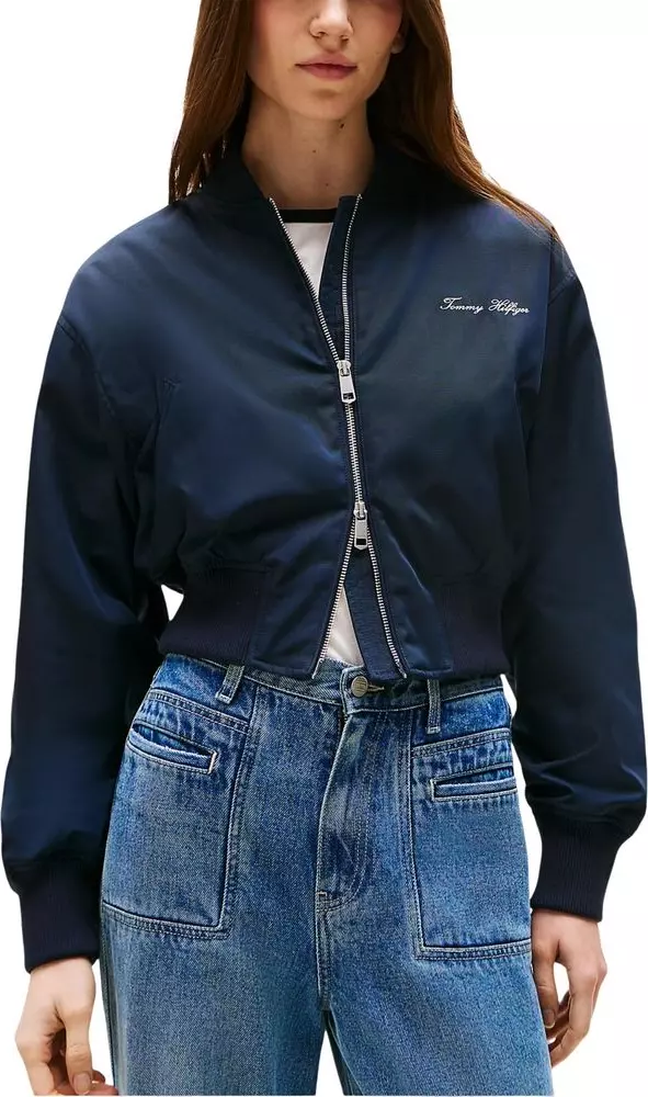 Blue Recycled Polyester Bomber