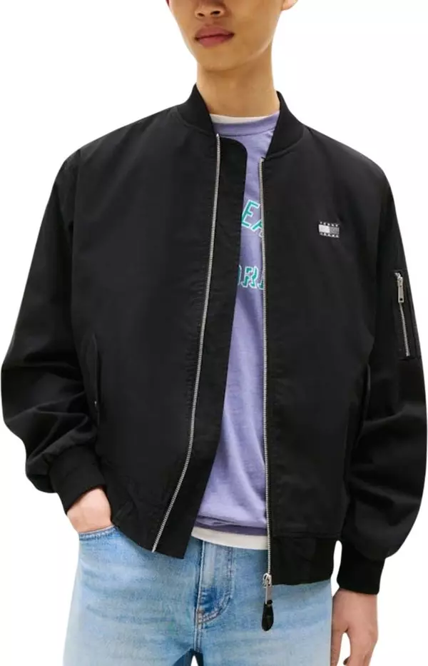 Black Recycled Cotton Bomber