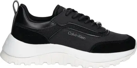 Black Leather Athletic Sneakers