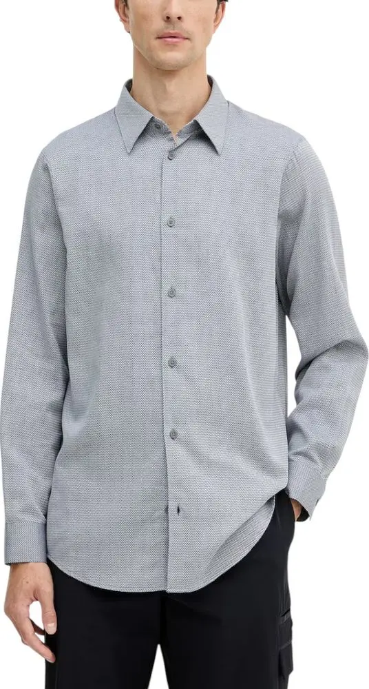 Black And White Cotton Dress Shirt