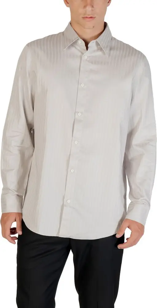 Gray Cotton Pattern Shirt