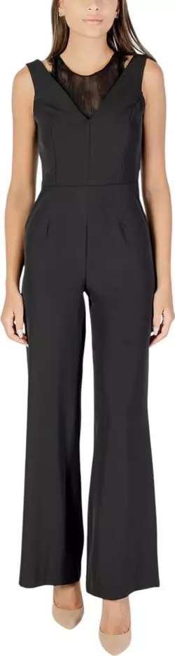 Black Polyester Jumpsuit