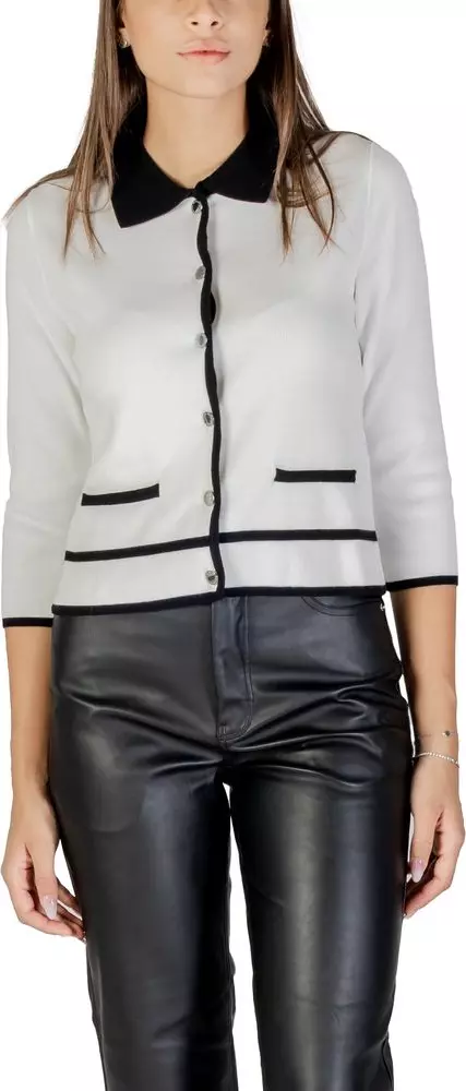 Black And White Viscose Sweatshirt