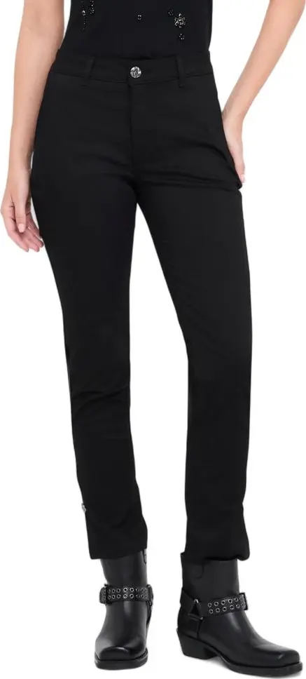 Black Cotton Dress Pants
