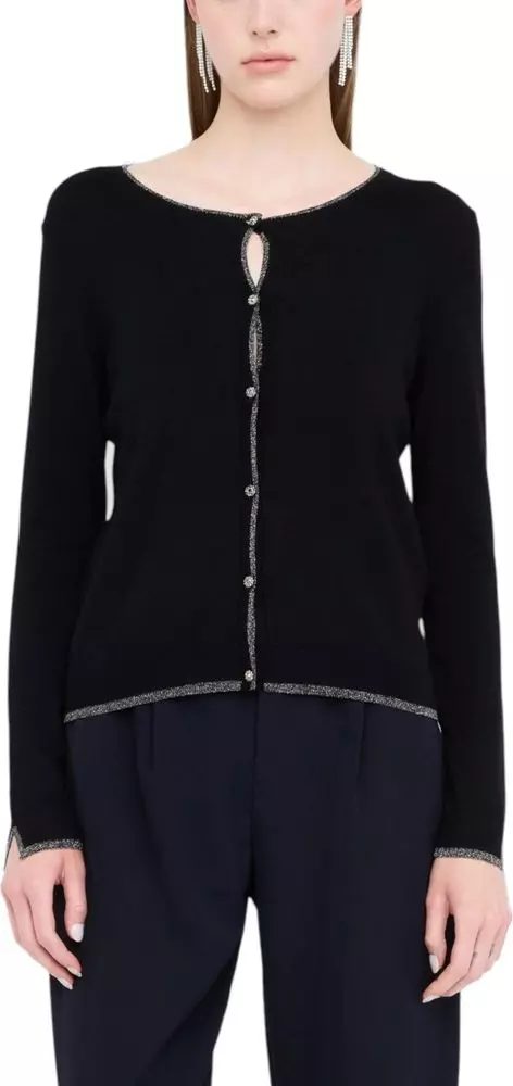 Black Textile Cardigan